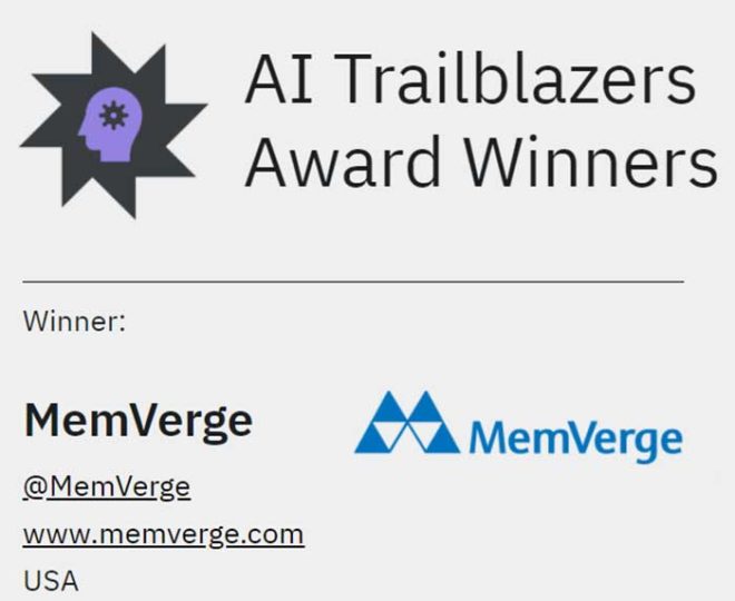 MemVerge 2020 Tech Trailblazers Winner for AI and Big Data